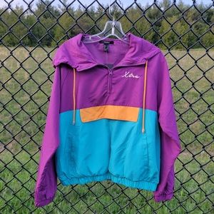 NWT Forever 21 blue and purple wind breaker